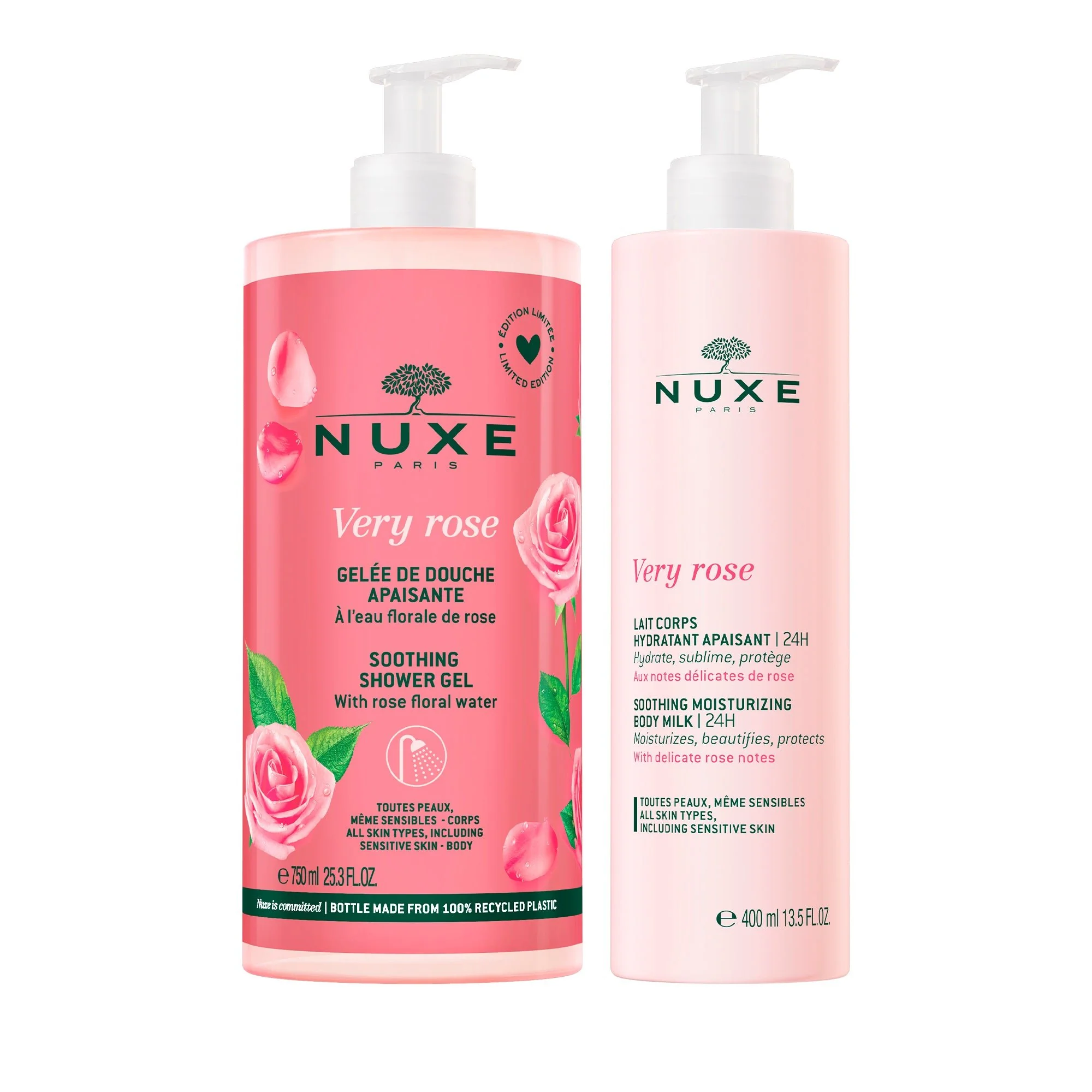 Dúo Gel de Ducha y Leche Corporal, Very Rose