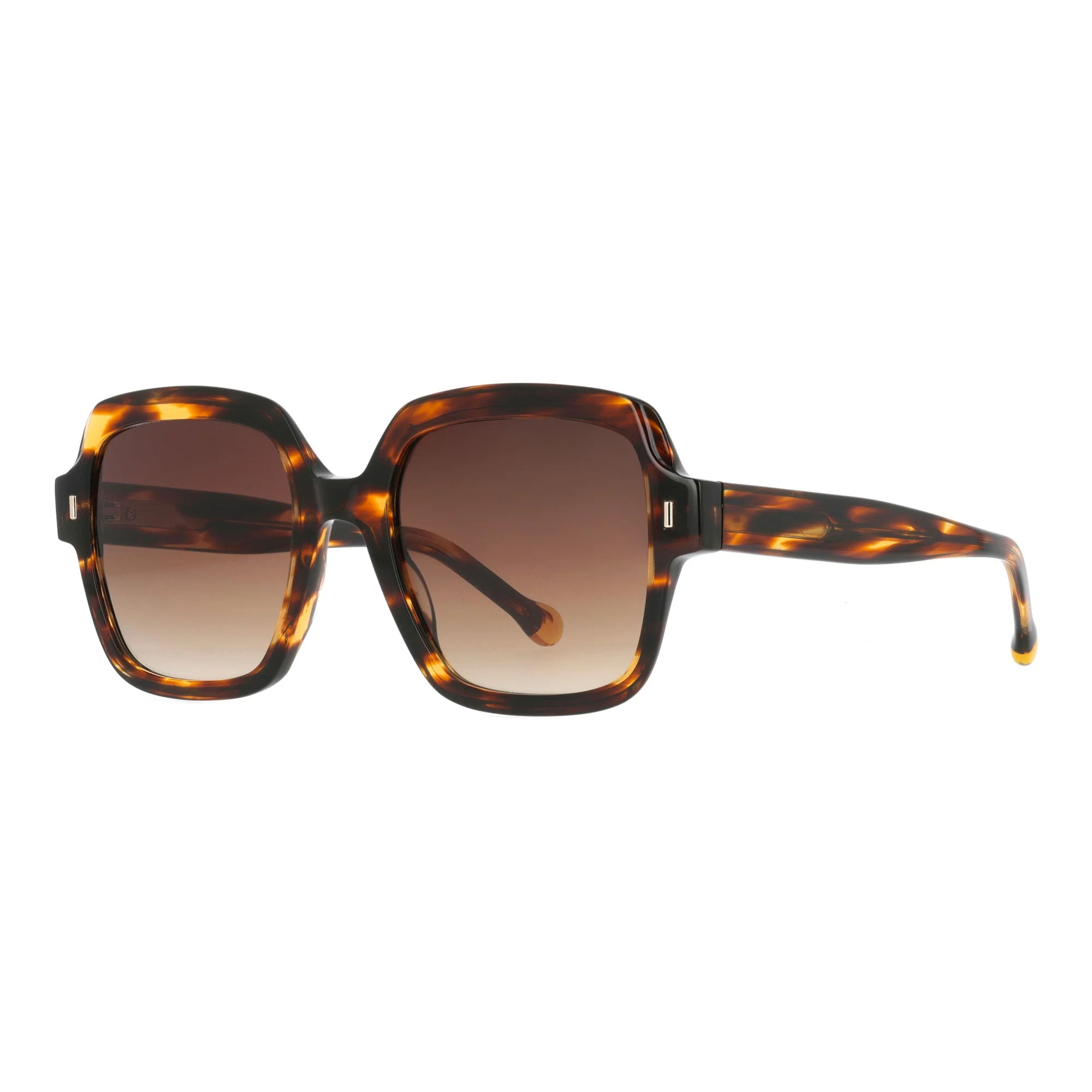 Lunettes de soleil Eclat - Ecaille marron et miel - Image 2