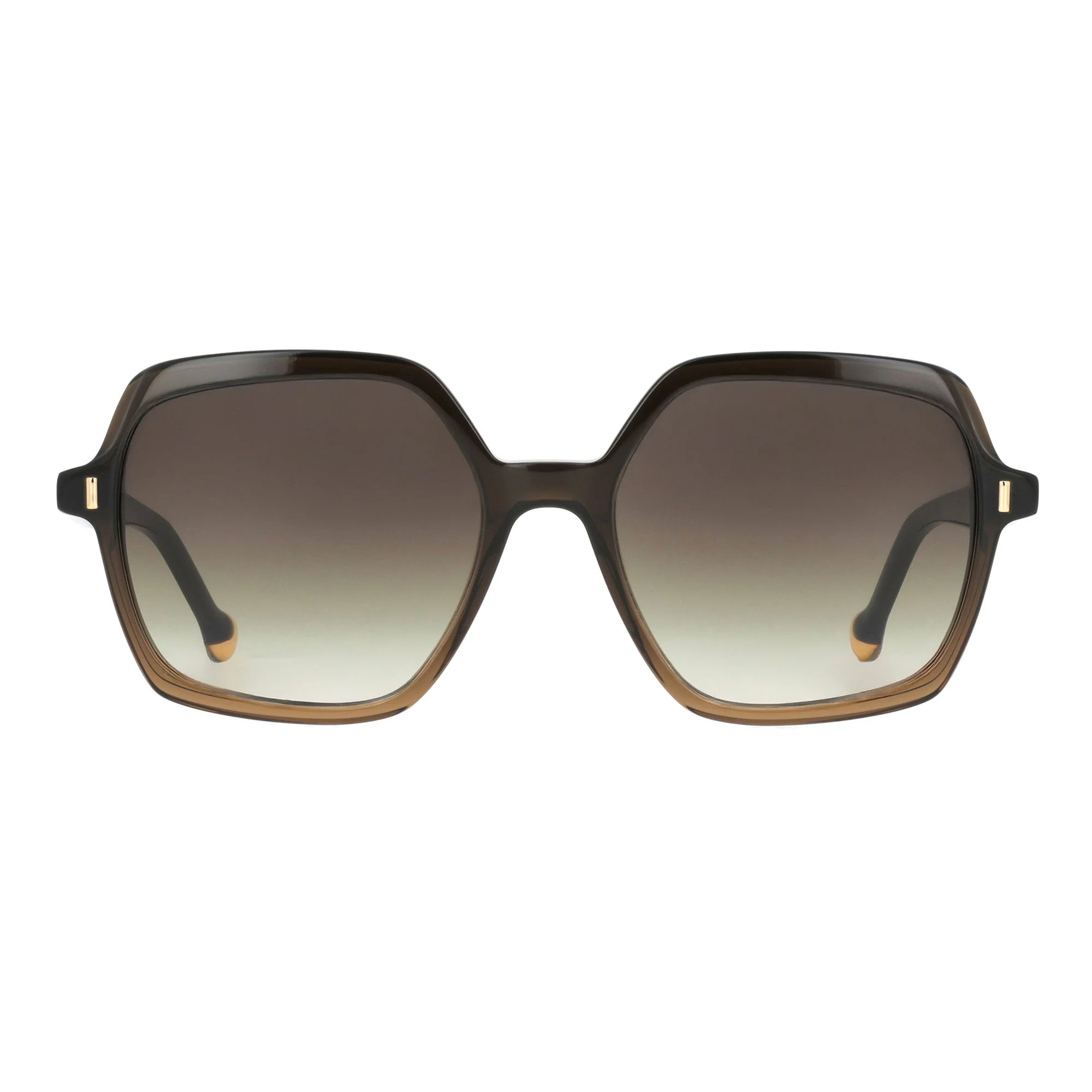 Lunettes de soleil Soyeuse - Brun foncé/Cristal beige